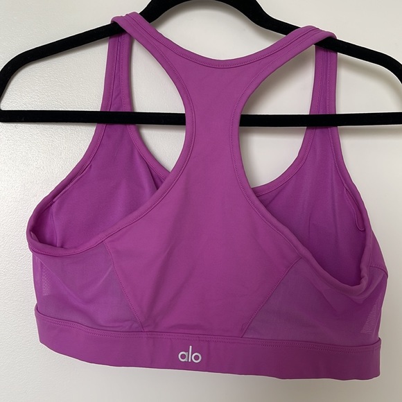 ALO YOGA ELECTRIC VIOLET PURPLE SPEED SPORTS BRA - Picture 4 of 5